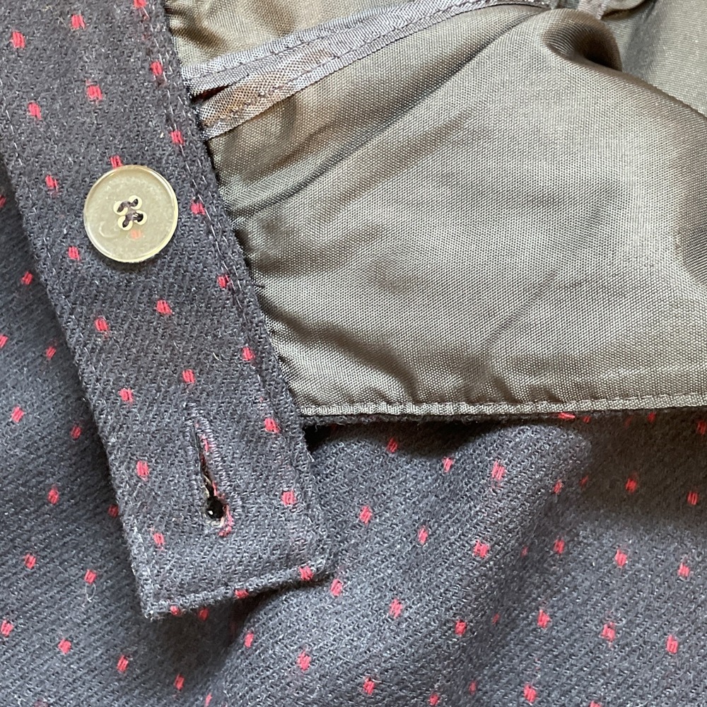 Vintage Pendleton Wool Aline Skirt Size 14 Pockets Blue W/red Dots 70's/80's USA - Picture 8 of 14